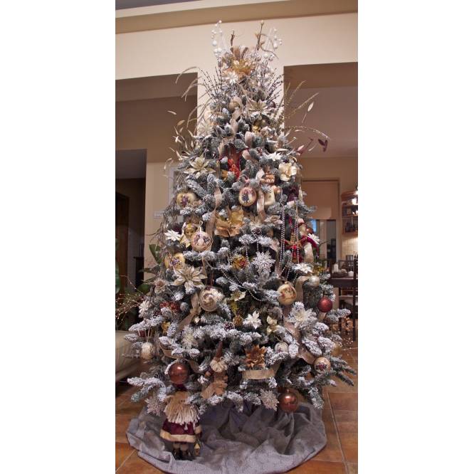 Brad artificial Flock Tree Deluxe 240 cm